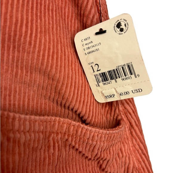 NWT Free People Ray Corduroy Mini Skirt in Myrrh Size 12 - Picture 6 of 10